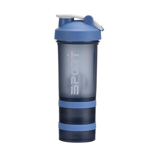 Bouteille Bleue - Bouteille D'eau De Dehors À 3 Couches De 500ml, Shaker, Portable, Étanche, En Plastique, Sans Bpa, Pour Voyage En Plein Air, 10000