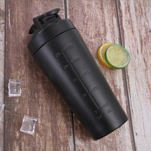 Noir - Bouteille Shaker En Acier Inoxydable Avec Réball, Shaker En Métal, Fuite-Vert, 10000 Shakes