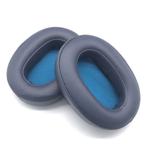 Coussinets Cuir Protéiné Mousse pour Casque Sony WH-XB900N/WH XB900N - Bleu