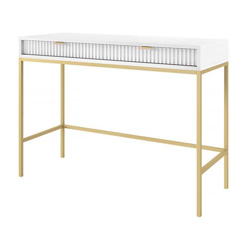 Console "Tunis" Rainurée - 104 X 77 X 50 Cm - Blanche