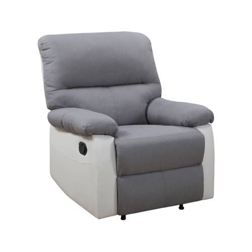 Fauteuil Relax Lincoln - 90 X 89 X 103 Cm - Blanc/Gris Clair