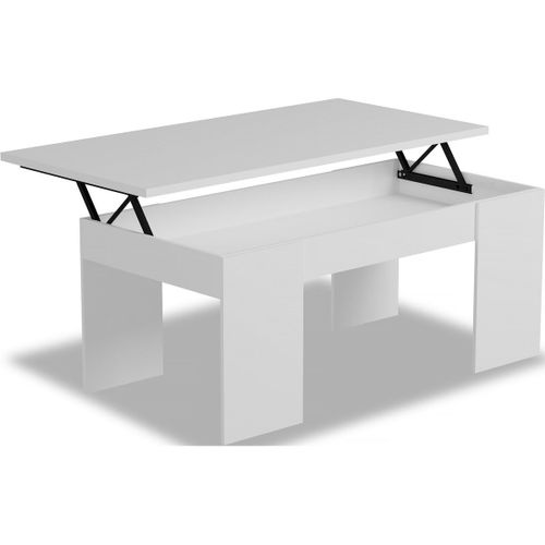 Table Basse "Diana" - 102 X 50 X 43 Cm - Blanc