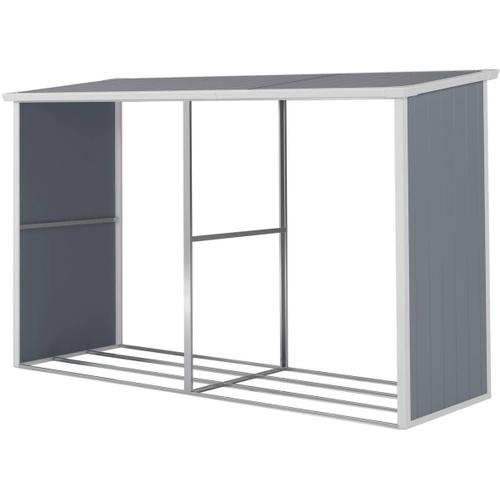 Abri Bûches Résine Alexandre - 3.38 M² - 302 X 112 X 190 Cm - Gris