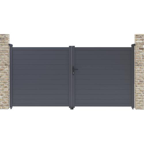 Portail Aluminium Marc - 299.5 X 155.9 Cm - Gris