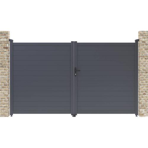 Portail Aluminium "Marc" - 299.5 X 180.9 Cm - Gris