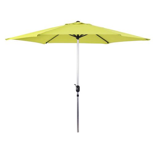 Parasol Jardin Droit Alu Sol - Rond - Ø 3m - Vert