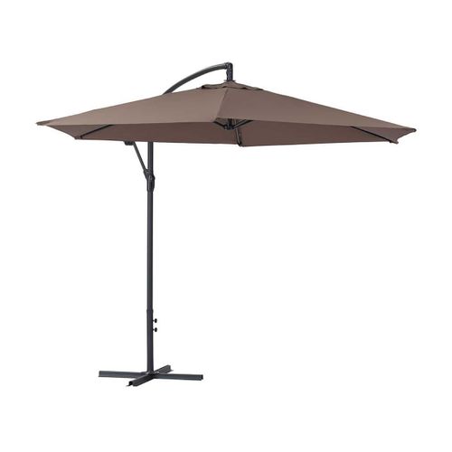 Parasol Jardin Déporté Alu Ilios - Rond - Ø 3 M - Taupe