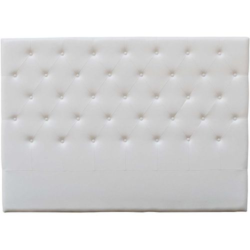 Tête De Lit Capitonnée "Déco" - 169 Cm - Blanc - En Pvc