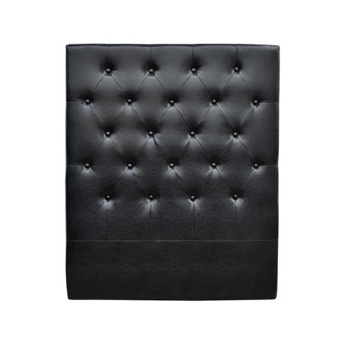 Tête De Lit Capitonnée Déco - 99 Cm - Noir - En Pvc