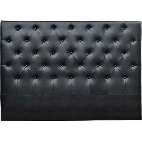 Tête De Lit Capitonnée "Déco" - 169 Cm - Noir - En Pvc