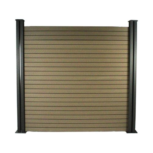 Kit Clôture 1.6 X 1.6m Composite - Kit De Fixation Offert - Marron