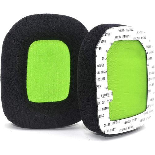 Coussinets de rechange en velours et mousse souple compatibles avec casque Logitech Astro A20(Vert)
