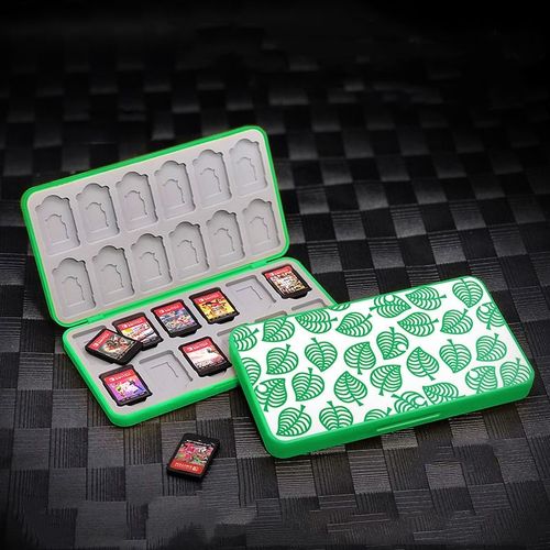 Étui De Rangement Pour Cartes De Jeu Compatible Avec Nintendo Switch, Boîte De Protection Rangement Avec 24 Emplacements (Vert Ac)