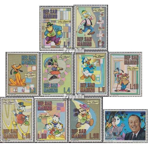 San Marin 962-971 (Édition Complète) Neuf 1971 Walt-Disney-Personnages