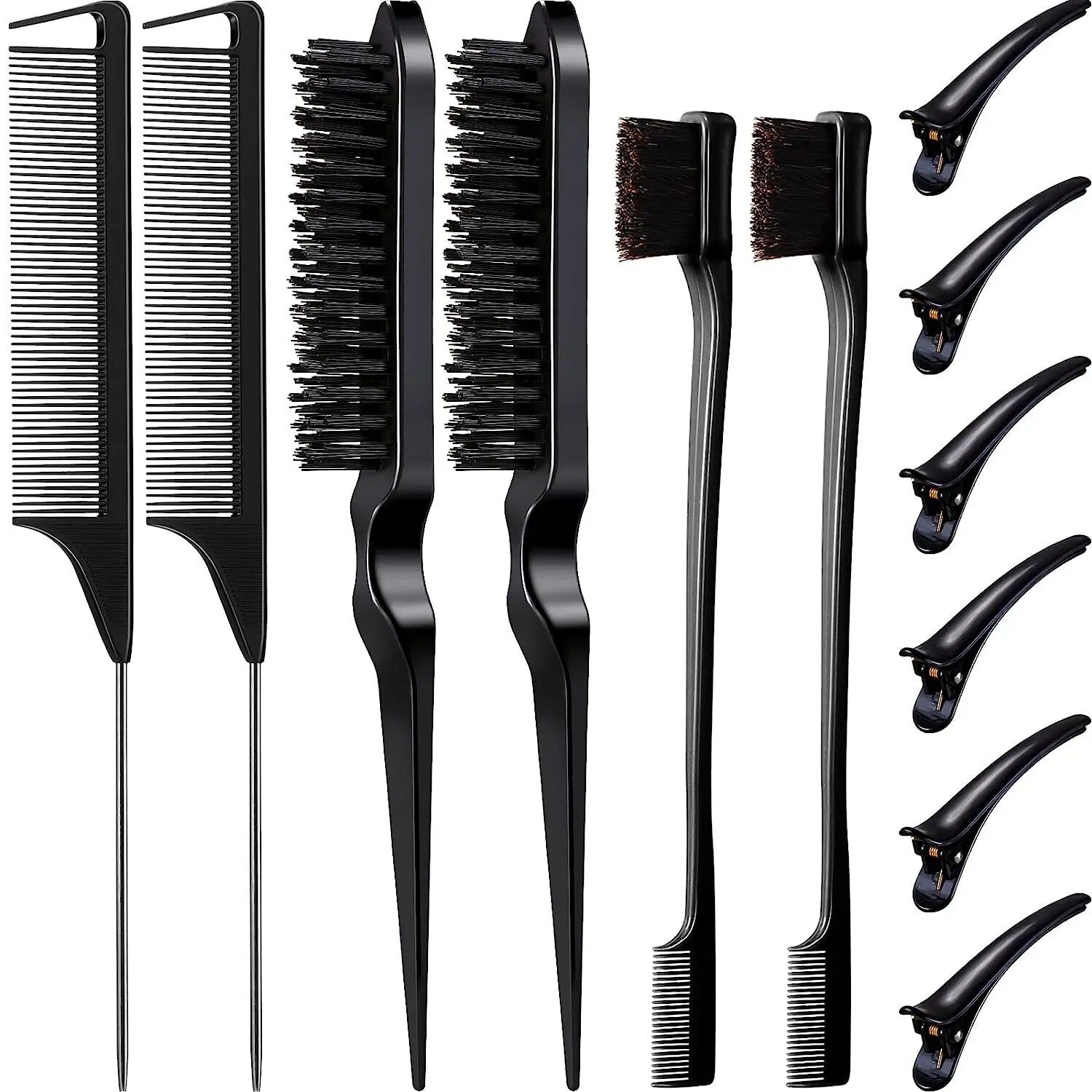 Noir - Ensemble De 3 Brosses  Cheveux Double Face, Peignes ...