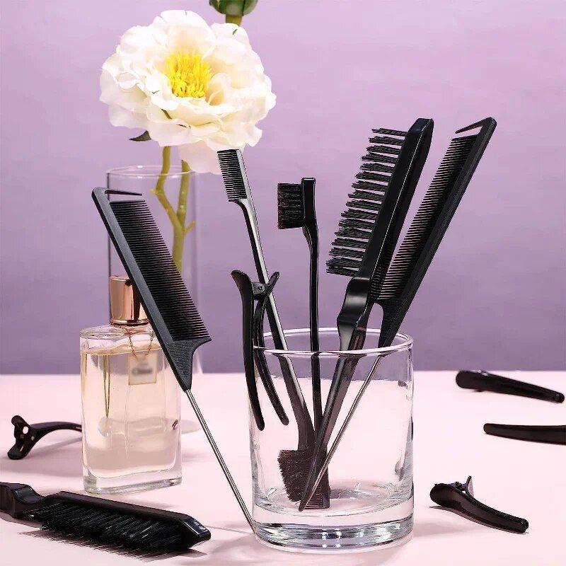 Noir - Ensemble De 3 Brosses  Cheveux Double Face, Peignes ... - 5