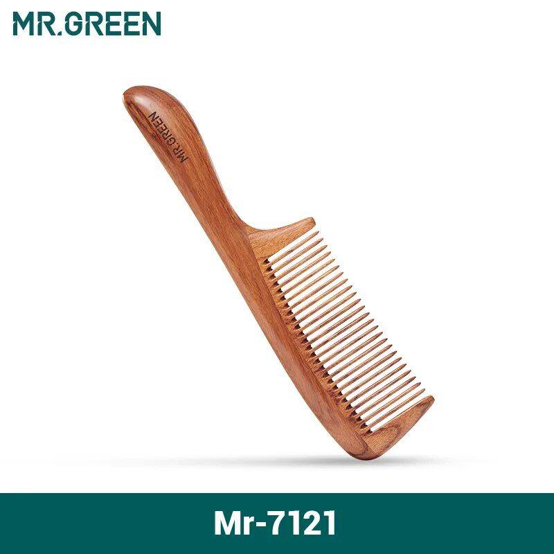 Mr-7121 - Peigne  Cheveux En Bois Naturel, Structure D'pis...