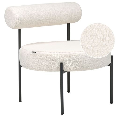 Chaise D'appoint Bouclé Blanc Alpha