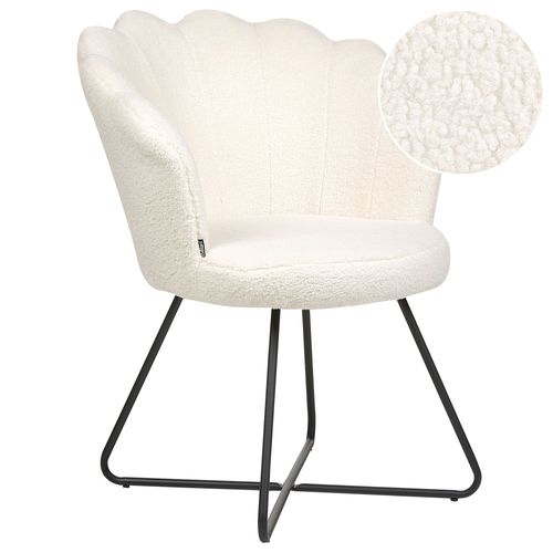 Fauteuil Lovelock Bouclé Blanc