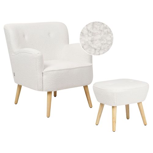 Fauteuil Tumba Bouclé Blanc