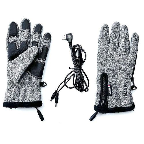 Gants Chauffants Électriques Usb, Mitaines Chauffantes D'hiver, Écran Tactile Antidérapant, Gants De Cyclisme Pour Vélo, Thermostat Gris