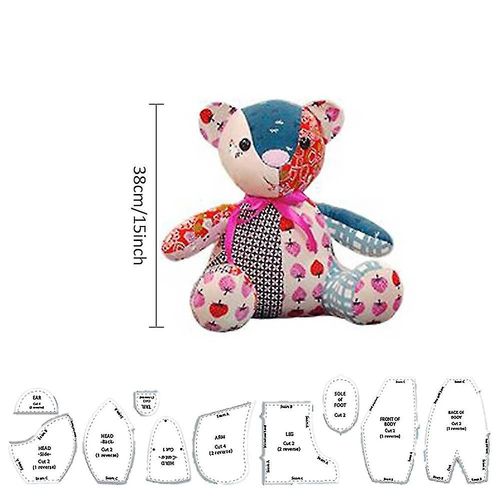 S/M/L Mémoire Ours Modèle Règle Ensemble Bricolage Main Mémoire Ours Pochoir Règle Kit L