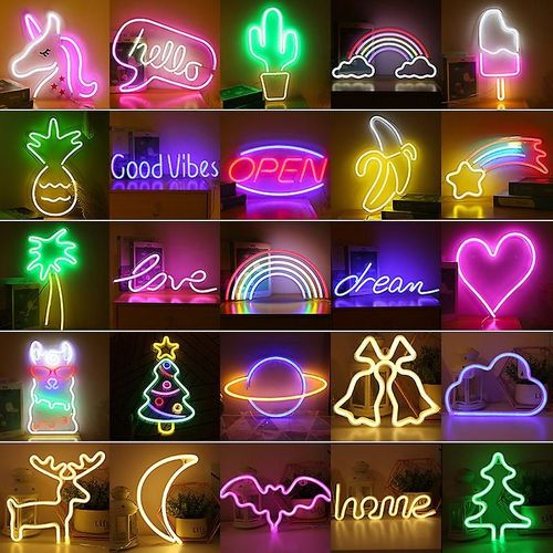 Led Néon Chambre Maison Fête Mariage Décoration Cocotier