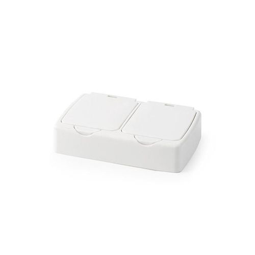 Boîte de rangement 4pcspop-up, boîte à cotons-tiges, double grille rectangulaire, ronde, rangement simple, petits objets, accessoires pour cheveux double couverture