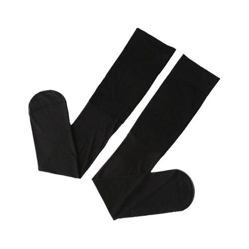 3 Paires De Chaussettes Confortables Pour Femmes Façonnant Des Bas En Soie À Tube Long Super Extensibles Noir
