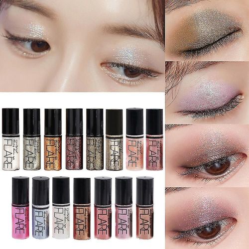 15 Couleurs Paillettes Liquide Eyeliner Ombre À Paupières Kit De Maquillage Fard À Paupières Scintillant Liquide Paillettes Maquillage 