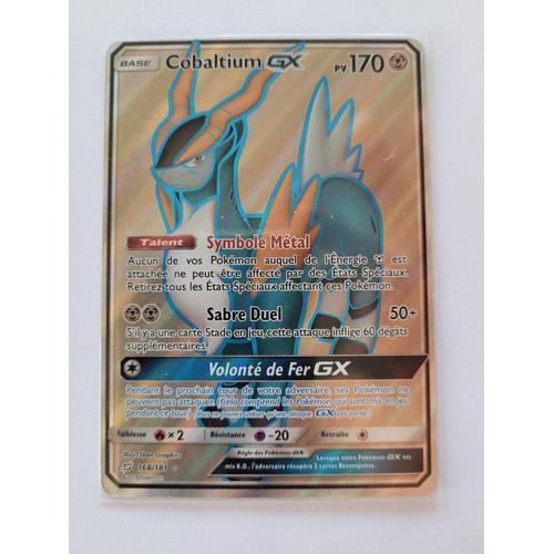 Carte Pokemon Cobaltium Gx Duo De Choc 168/181
