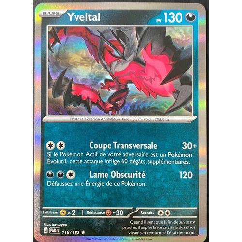 Carte Pokemon Yveltal Holo 118/182  Ev4 Ecarlate Et Violet Par Fr