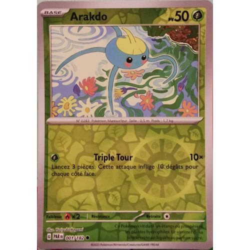 Carte Pokemon Arakdo Reverse 001/182  Ev4 Ecarlate Et Violet Par Fr