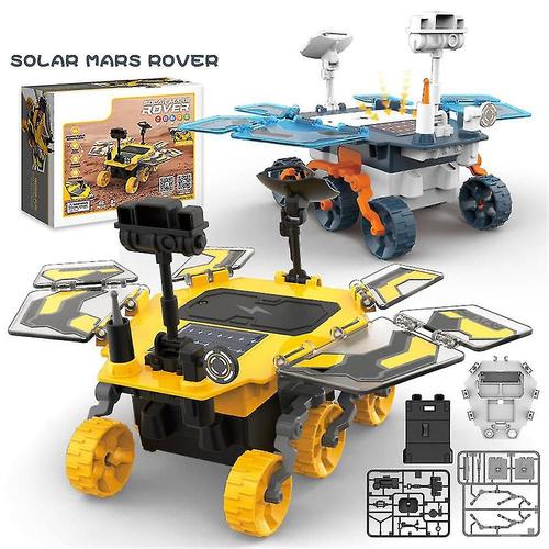 "Kids Science Solar Mars Rover Model Kit, Stem Educational Diy Solaire/Batterie Aliment¿¿ Jouet Exp¿¿Rience Ensemble Pour Gar?Ons Et Filles, Cadeau Id¿¿Al Jaune"