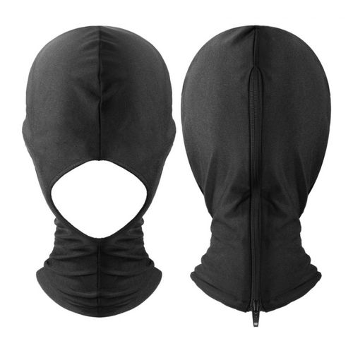 Cagoule & Masque Cagoule Avec Zip Open N°1 Noire Bdsmaster