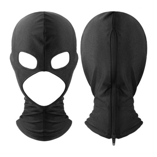Cagoule & Masque Cagoule Avec Zip Open N°3 Noire Bdsmaster