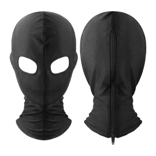 Cagoule & Masque Cagoule Avec Zip Open N°2 Noire Bdsmaster