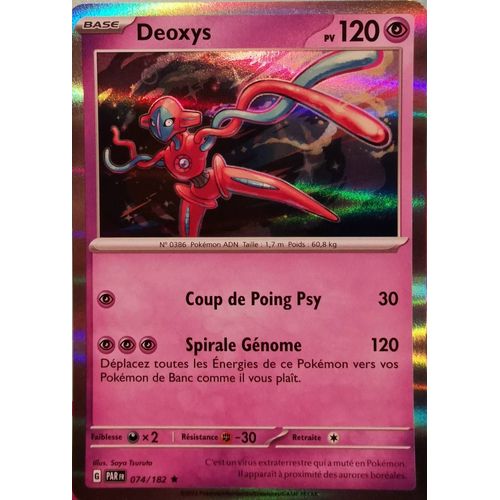 Carte Pokemon Deoxys Holo 074/182  Ev4 Ecarlate Et Violet Par Fr