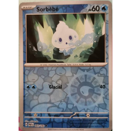 Carte Pokemon Sorbebe Reverse 043/182  Ev4 Ecarlate Et Violet Par Fr