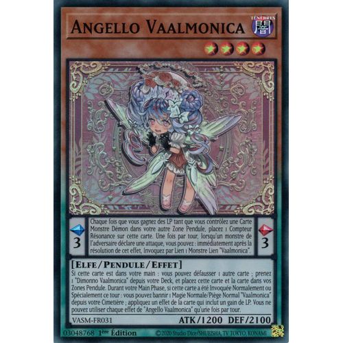 Yu Gi Oh Vasm Fr031 Angello Vaalmonica Super Rare