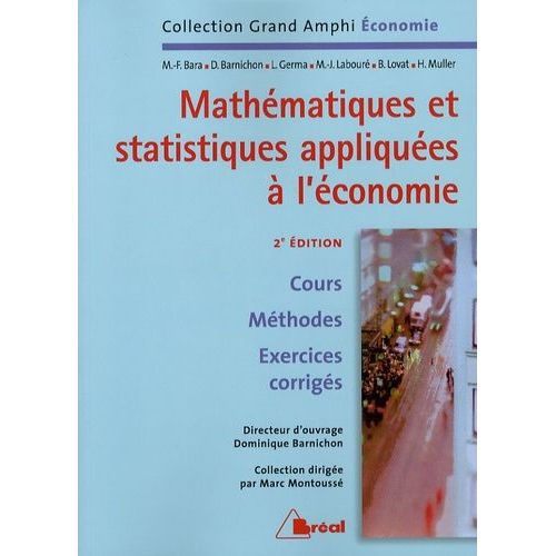 Mathématiques Et Statistiques Appliquées À L'économie