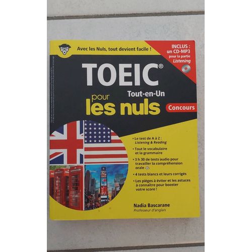 Livre Toeic Tout En Un Pour Les Nuls Avec Cd Mp3