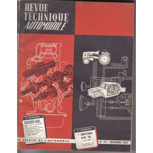 Revue Technique Automobile  N° 211 : Mercedes Benz 220b Et 220 Sb