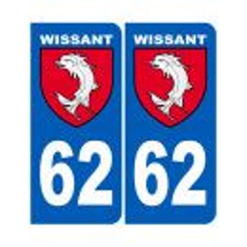 Immatriculation 62 Wissant - Sticker/Autocollant