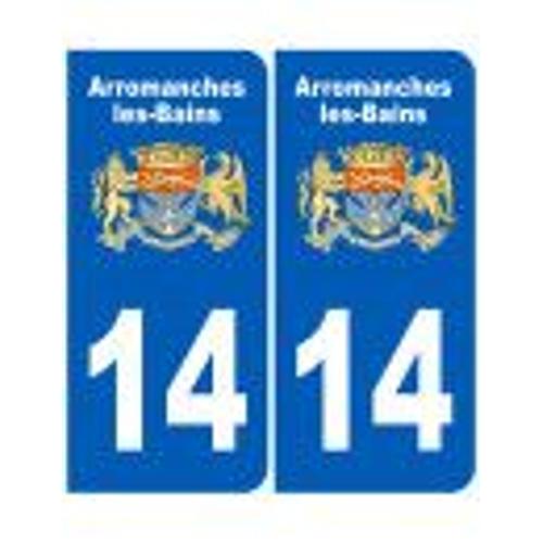 Immatriculation 14 Arromanches-Les-Bains - Sticker/Autocollant