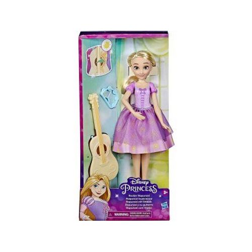 Raiponce Musicienne Avec Accessoires - Poupée Mannequin 30 Cm - Set Disney Princesse + 1 Carte - Nouveauté - Jouet Fille