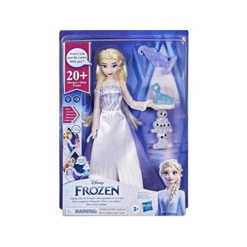 Poupee Reine Des Neiges Ii : Elsa Robe Princesse Qui Parle Avec Ses Amis - Set Poupee Mannequin Version Francaise + 1 Carte Offerte