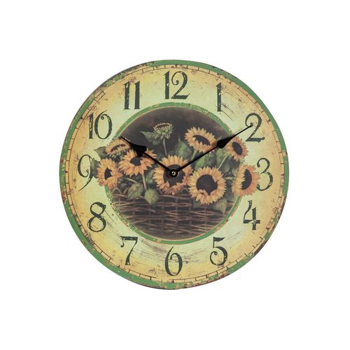 Horloge suspendue tournesols