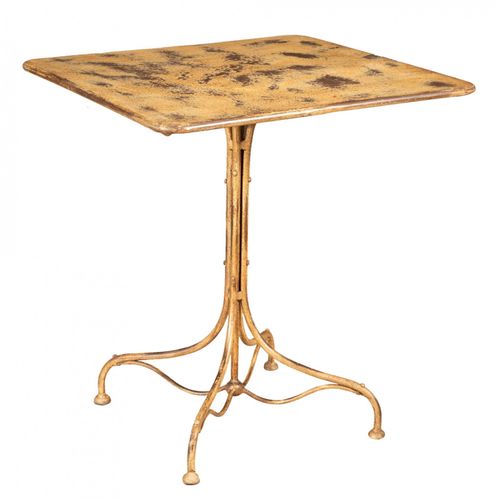 Table En Fer Forgé Avec Finition Crème Antique