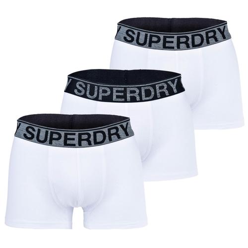 Superdry Boxers Homme, Lot De 3 - Trunk Triple Pack, Ceinture Logo, Coton Organique Noir M (Medium)